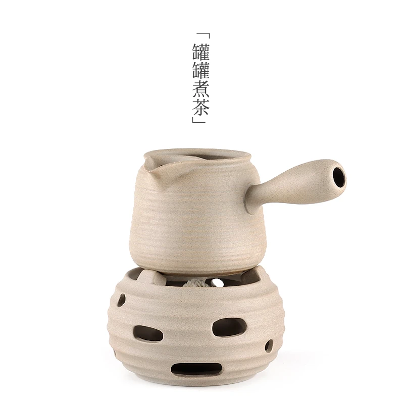 斗金罐罐茶煮茶器酒精炉围炉煮茶罐茶壶套装茶室户外煮茶中式粗陶