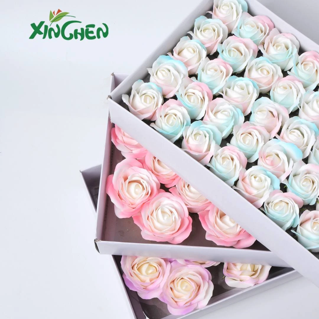 玫瑰花香皂花头仿真永生花  欣辰鲜花包装材料