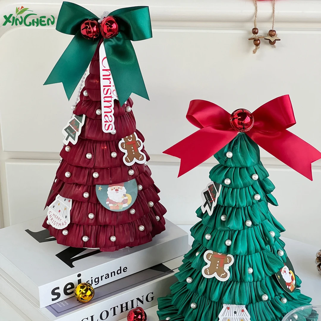 圣诞节DIY手工平安树材料包 欣辰鲜花包装材料