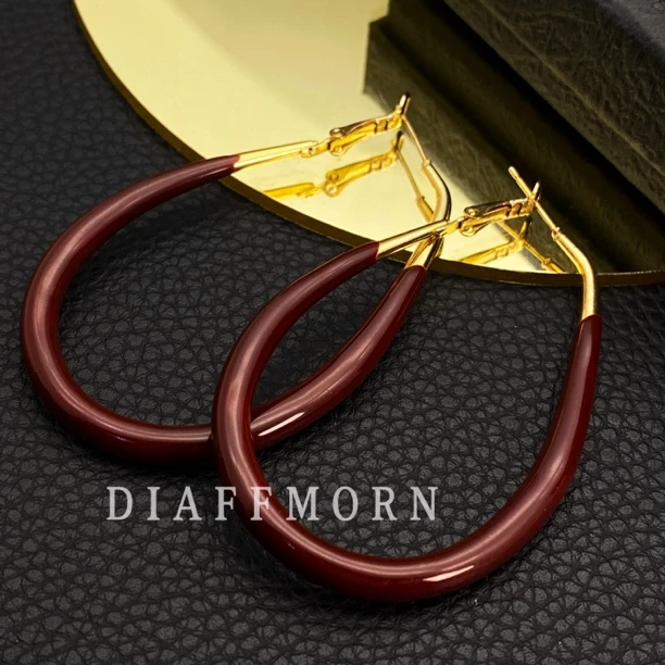 铜合金耳饰 YinMan〖秋水伊人〗简约气质高级大牌耳圈