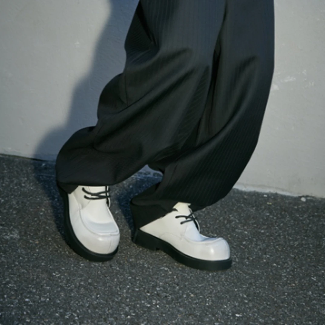 SGIRL「K830-5」百搭系带复古英伦风小皮鞋女2025新松糕厚底乐福鞋