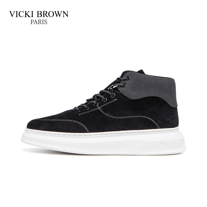 VICKI BROWN未毕 新款高帮轻奢男士时尚休闲鞋潮鞋运动鞋VBA76223
