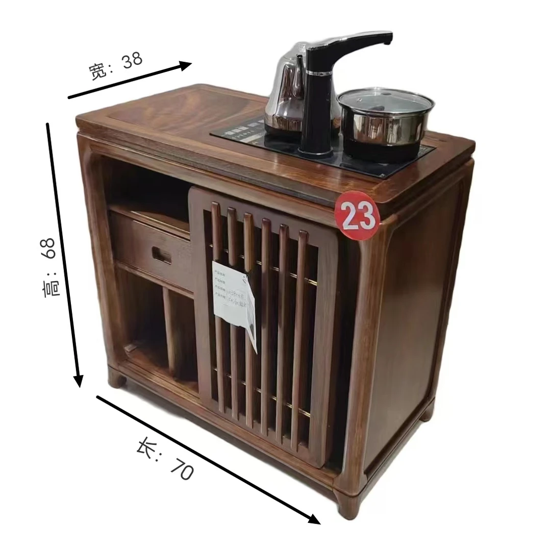 南美胡桃木实木23号推拉茶水柜70*38*68家用茶室