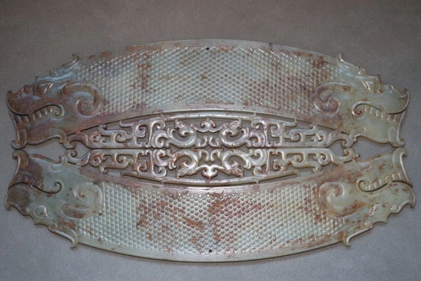 和田玉双龙大玉璜