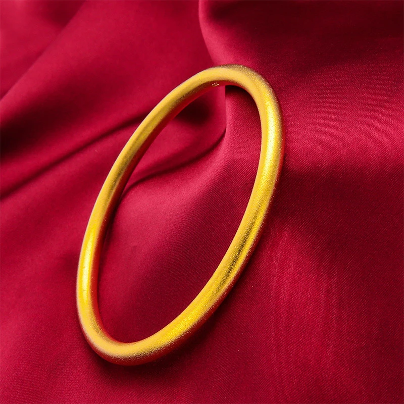 合金手镯 女款时尚百搭古法镯子磨砂精美素款气质手镯精工版单圈