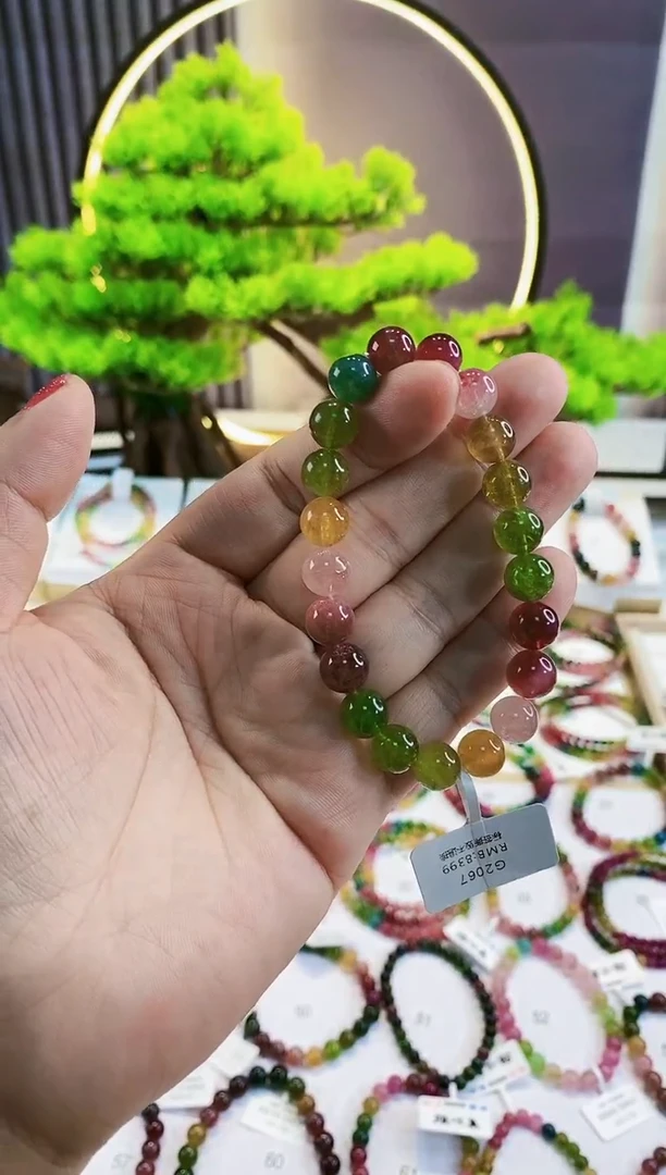 【闪购商品】碧玺手串未镶嵌G2067 素圈多样性发1