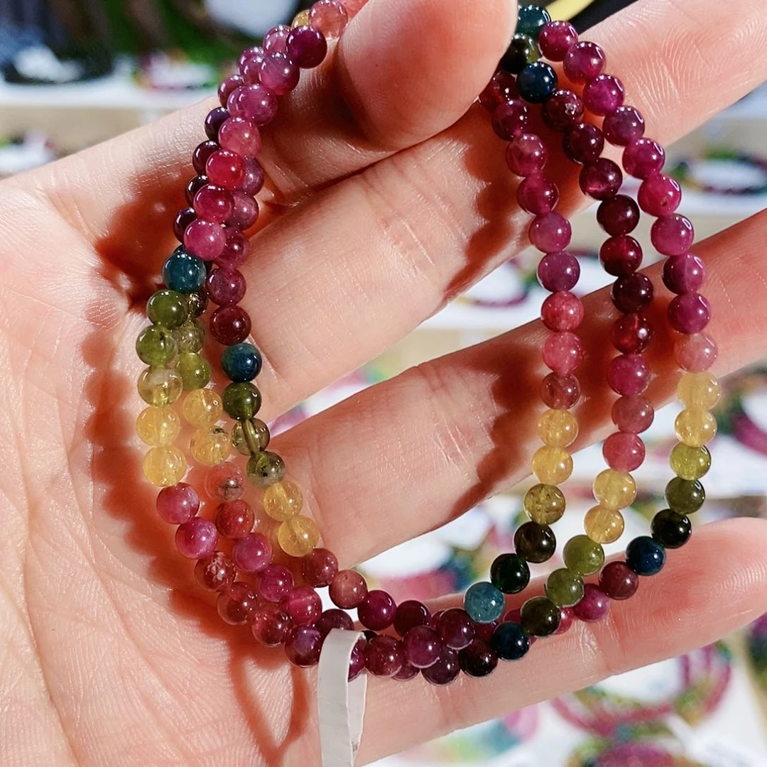 碧玺手链未镶嵌G2408三圈颜色微差