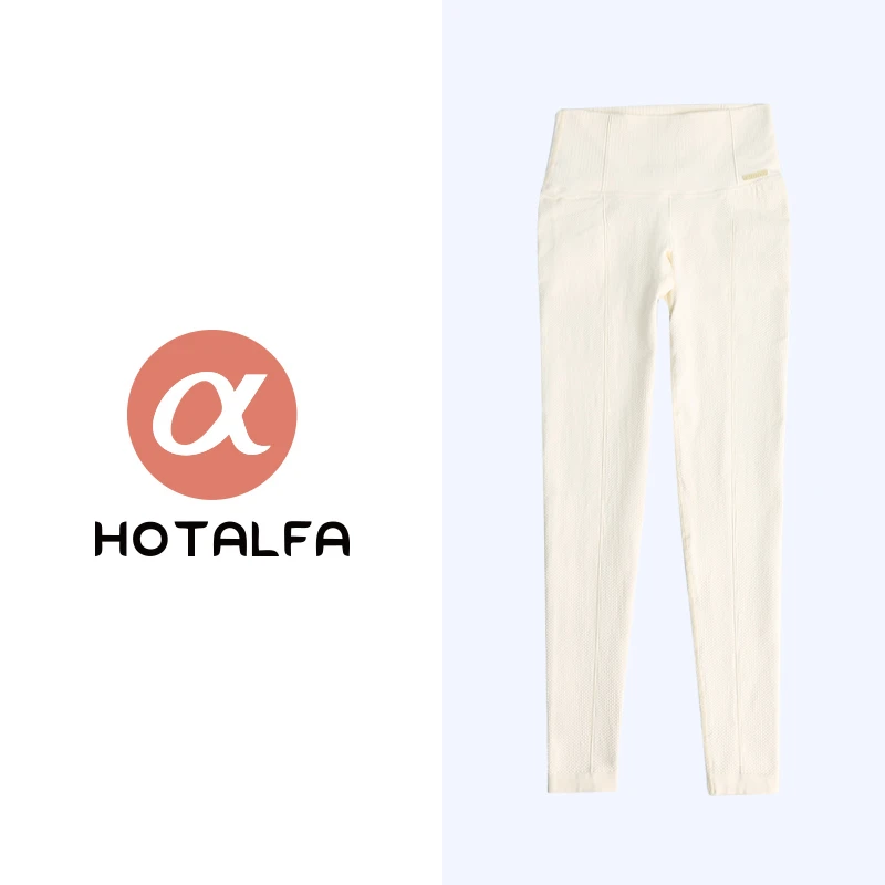 【奶昔白】高尔夫健身裤户外跑步运动弹力九分裤百搭透气瑜伽服长裤