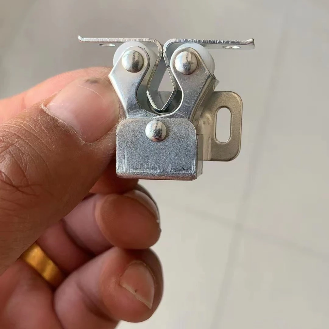 佰宥 柜门卡式碰珠不锈钢开关夹老式门夹衣柜门卡扣门碰柜吸小磁