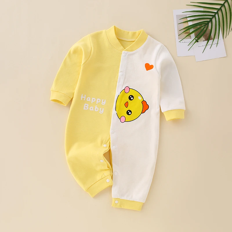 婴儿连体衣春秋男女宝宝长袖睡衣新生儿衣服哈衣爬爬服