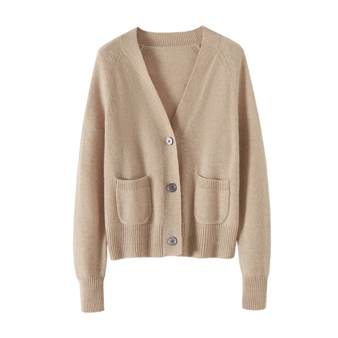 女士毛衣针织短款时尚休闲百搭羊绒宽松秋冬气质复古加厚