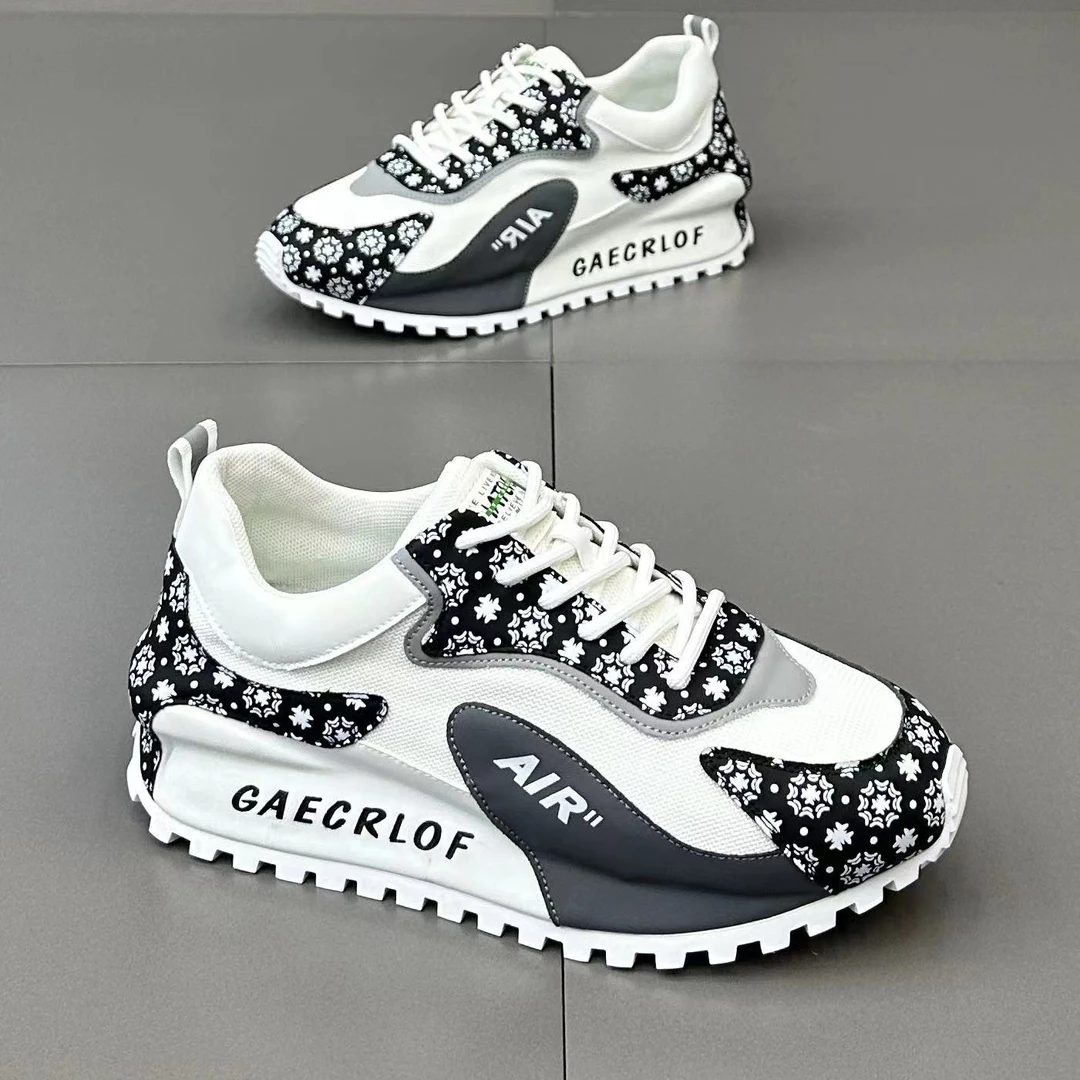 2024新款夏季潮牌透气阿甘鞋百搭男士休闲鞋厚底内增高男时尚潮鞋