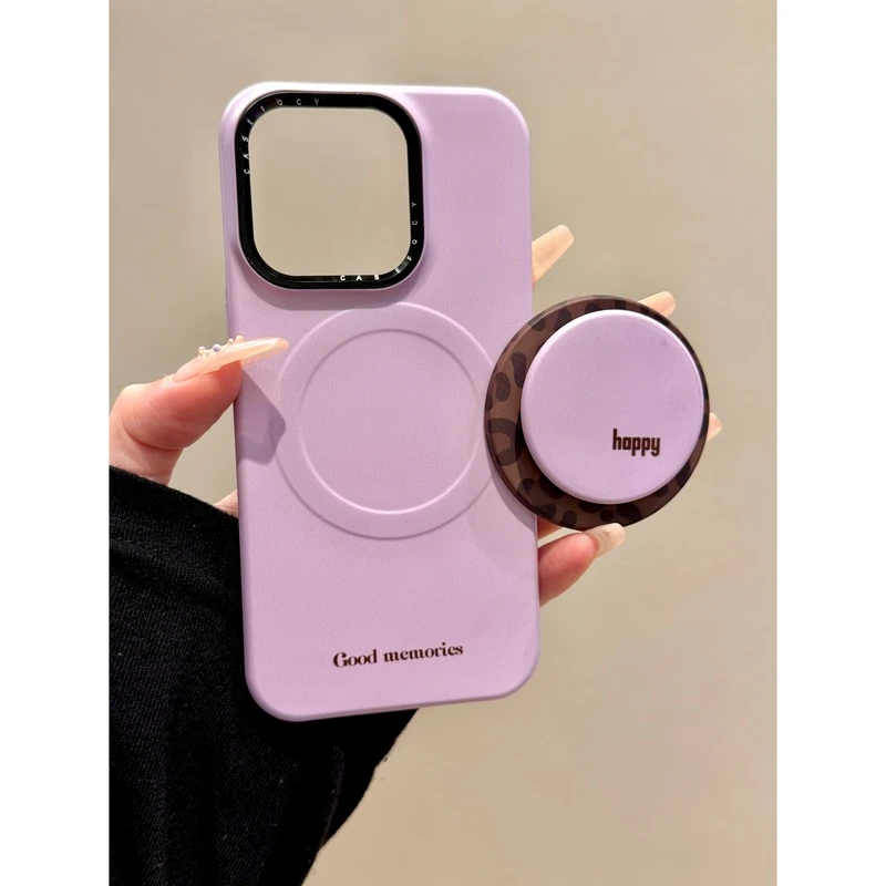 适用苹果iphone16promax磁吸支架15pro简约14纯色13ins风手机壳