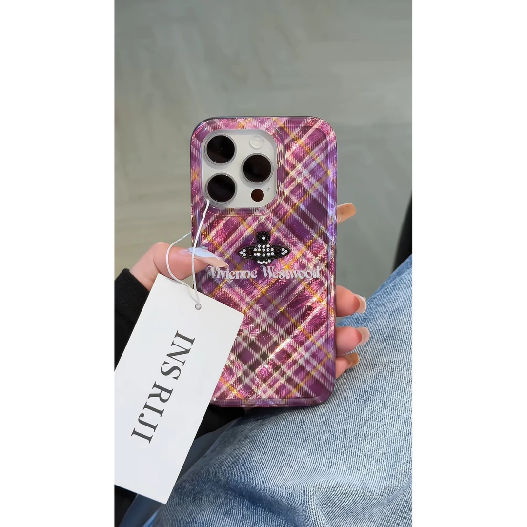 适用苹果iphone15promax菱格纹14pro全包13pro新款12潮牌手机壳