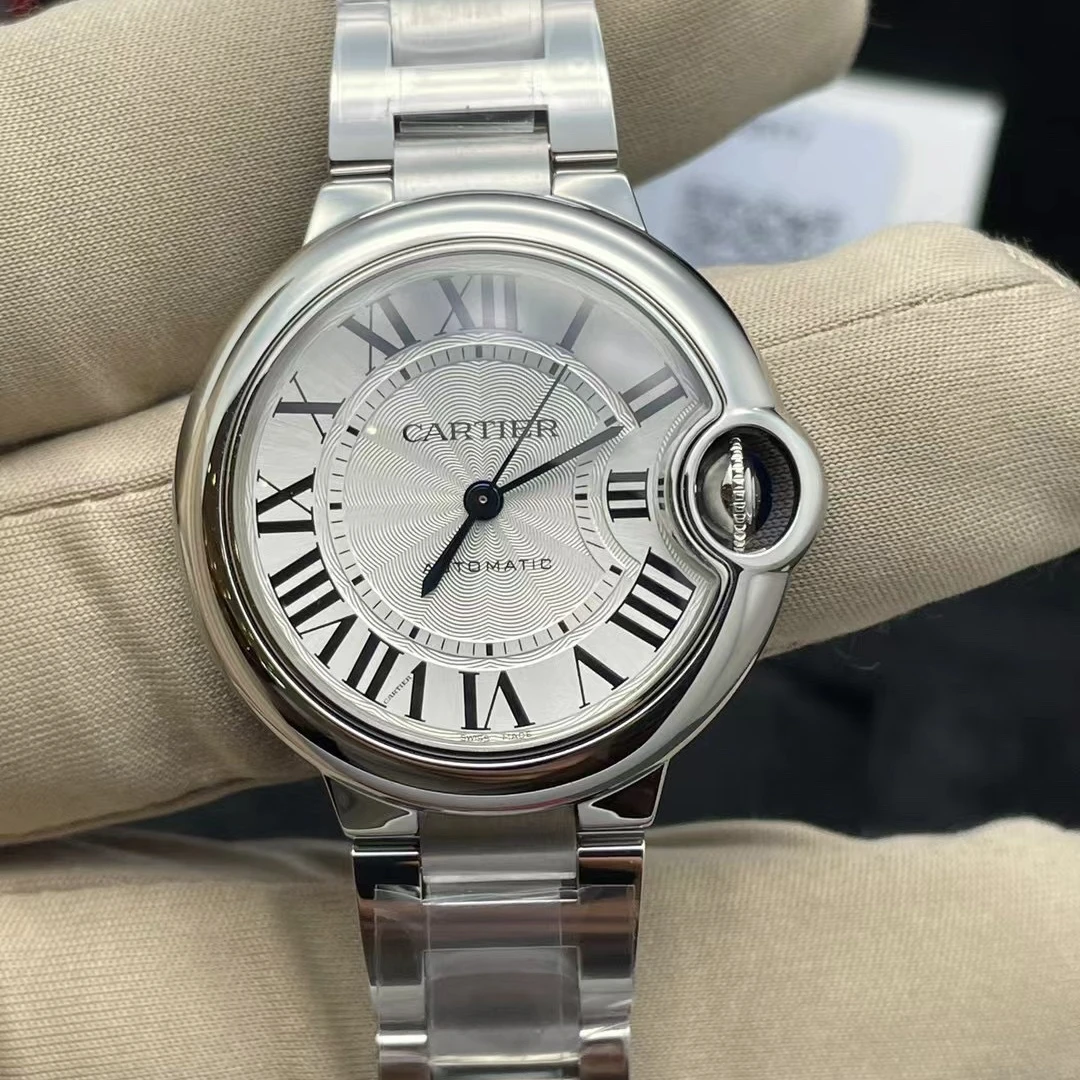 全新未使用 Cartier/卡地亚 杜师傅/自动机械女/蓝气球/罗马盘