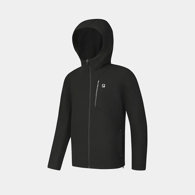 Fila/斐乐新款冬季男士休闲户外加绒保暖连帽梭织外套A11M511703F