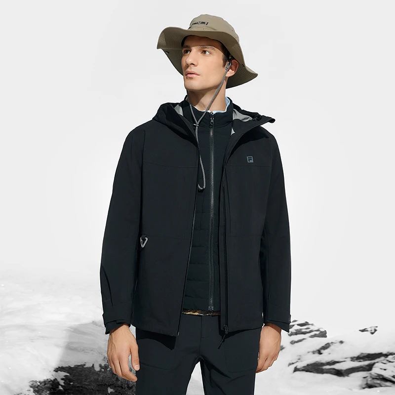 Fila/斐乐冬新款男【外套鹅绒内里两件套外套】户外运动A11M447904F