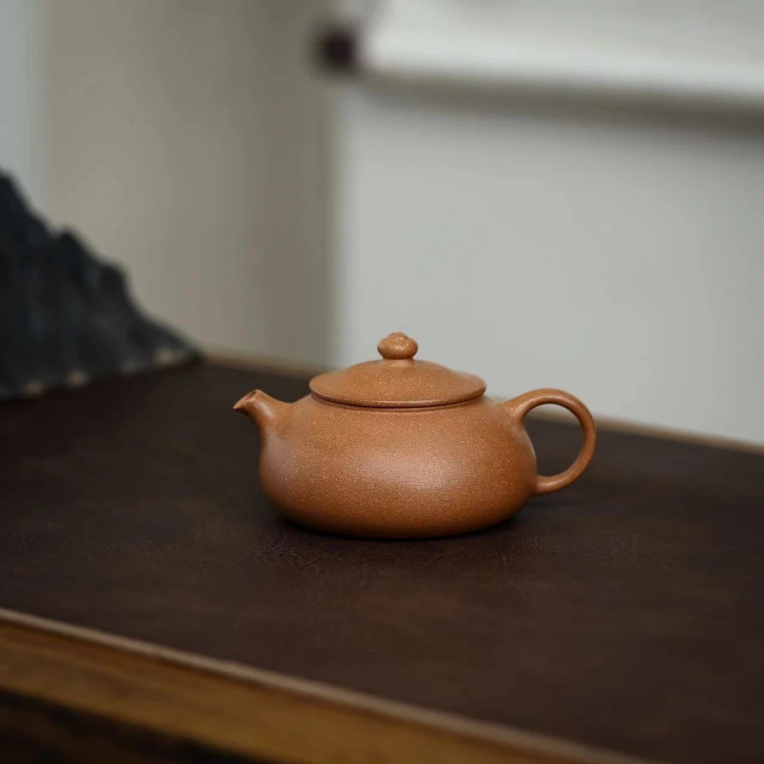 LCC金砂段[寒江180CC]原矿手工紫砂壶