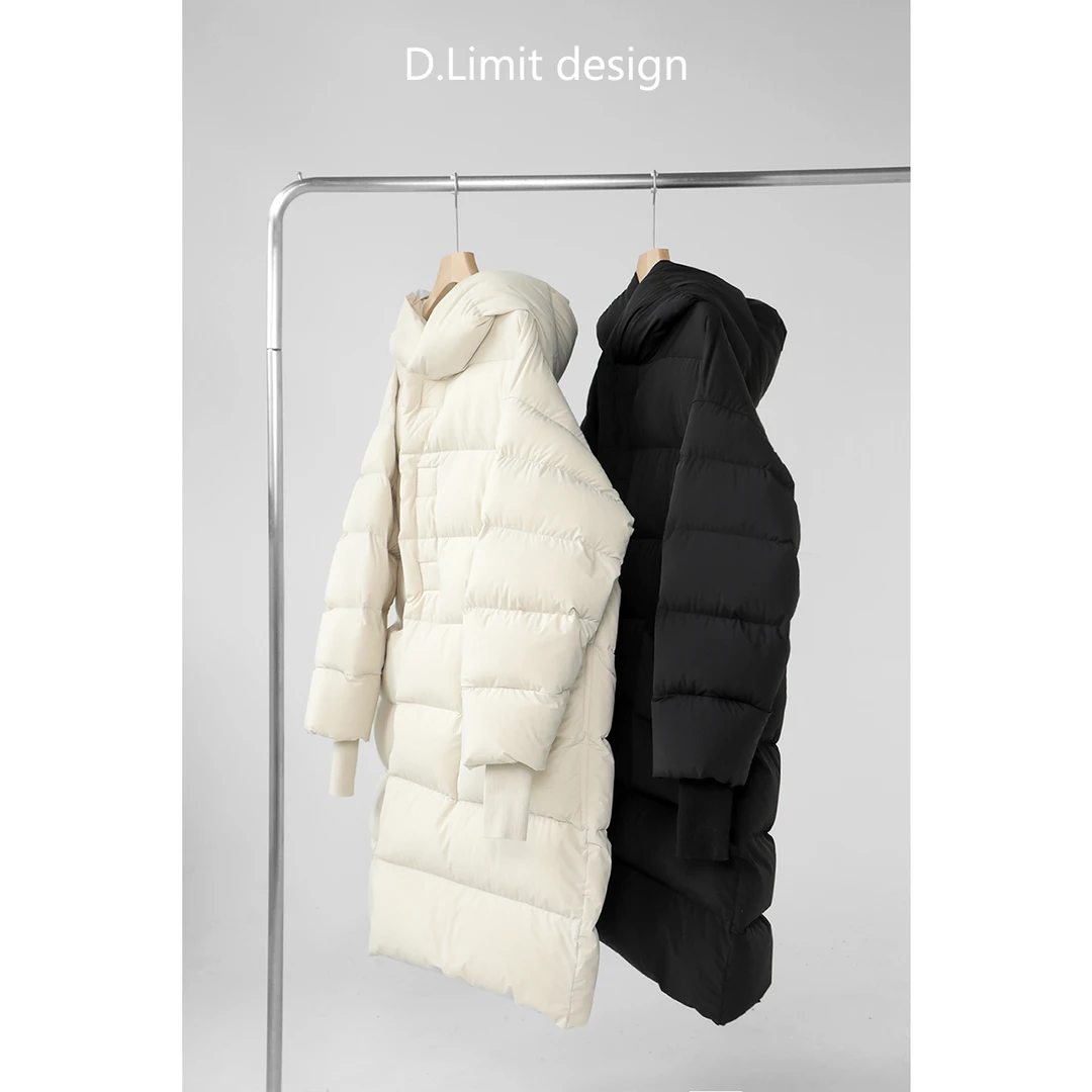 【D.Limit design】冬季宽松舒适连帽长款鹅绒服QS
