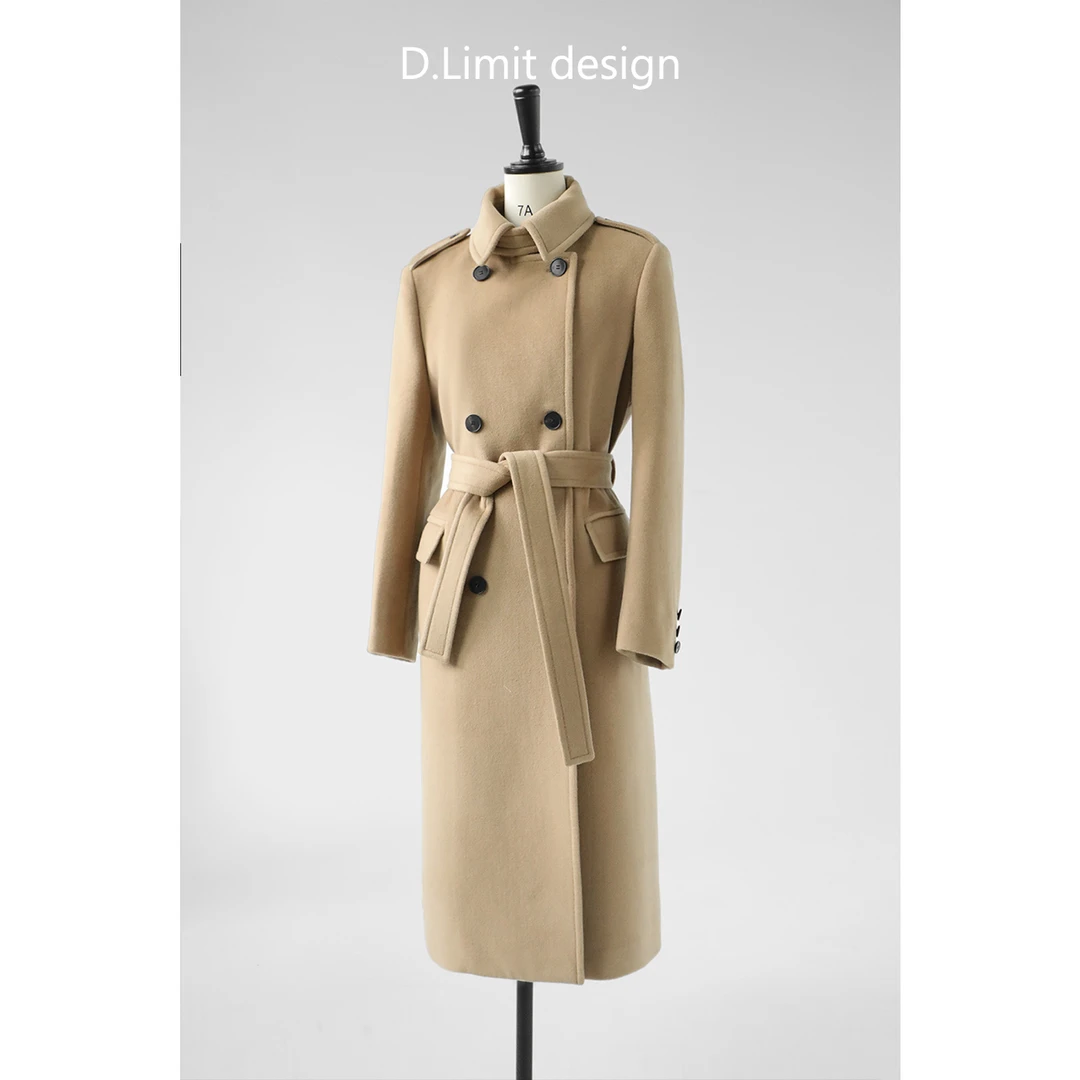 【D.Limit design】简约高级双排扣毛呢外套