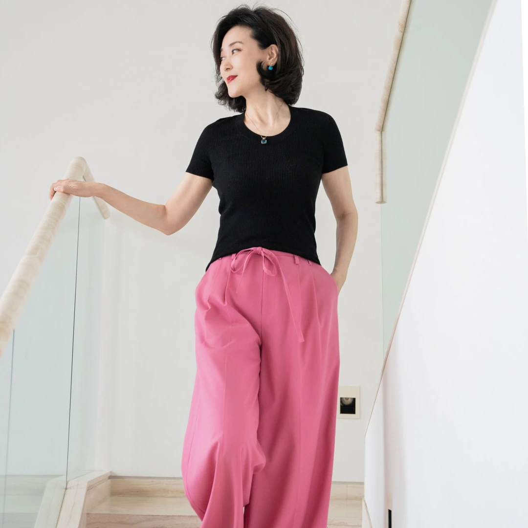 【维姐精选】CS 天使爱美丽 斜纹混纺系带高街宽松阔腿裤