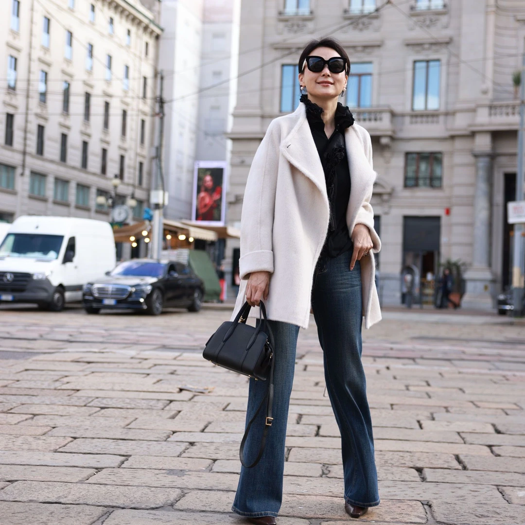 【维姐精选】 ZL  月光独白 骆驼绒混纺时尚百搭大衣