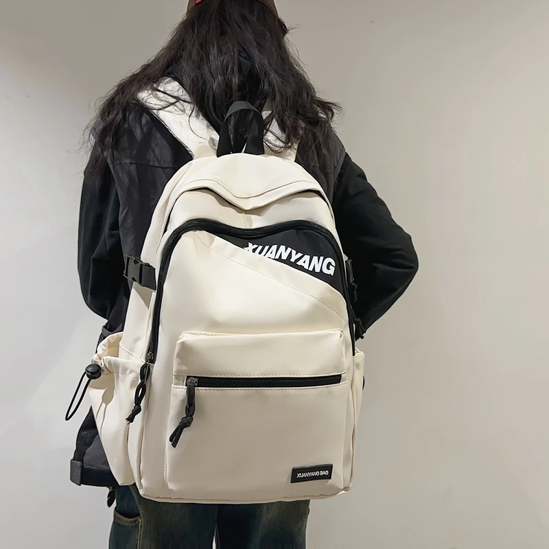 韩版书包女高中大学生大容量电脑背包初中生休闲百搭旅行双肩包