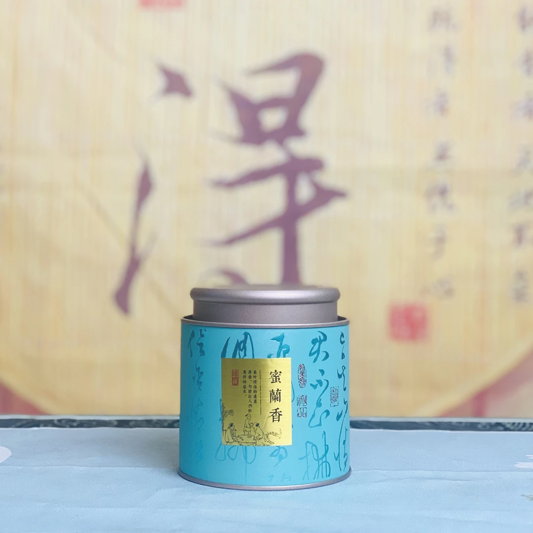 半岩堂浓香型蜜兰香凤凰单丛清醇回甘烫金青色小罐装