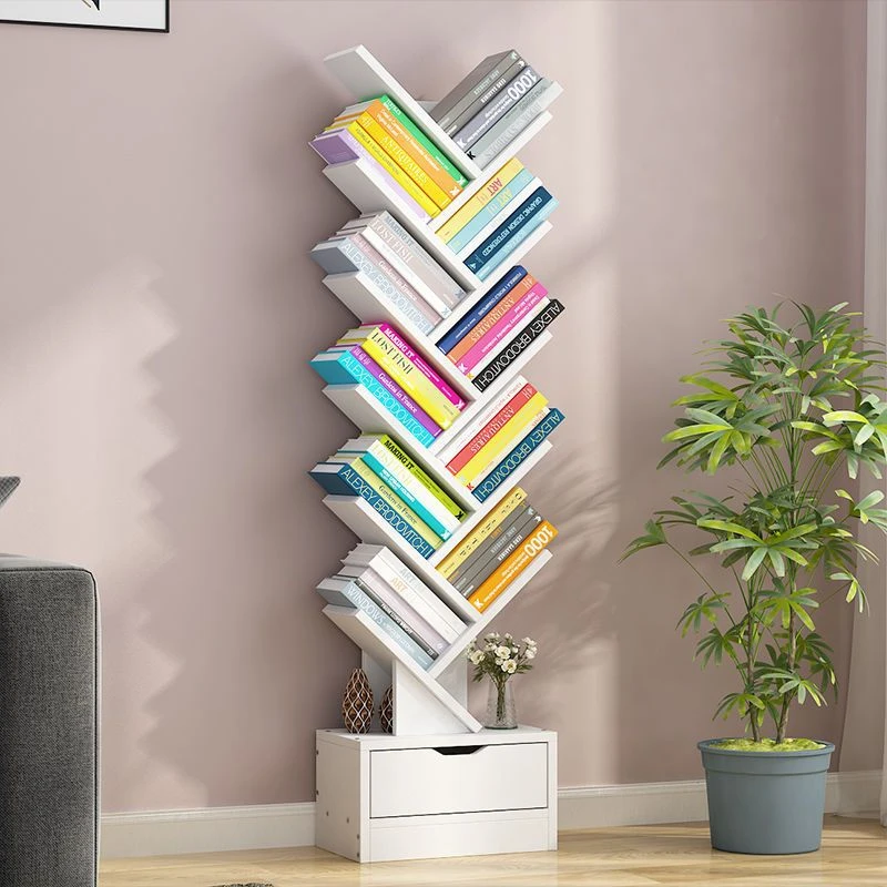 网红树形创意多层书架学生简易书架儿童小书架书柜落地家用收纳架