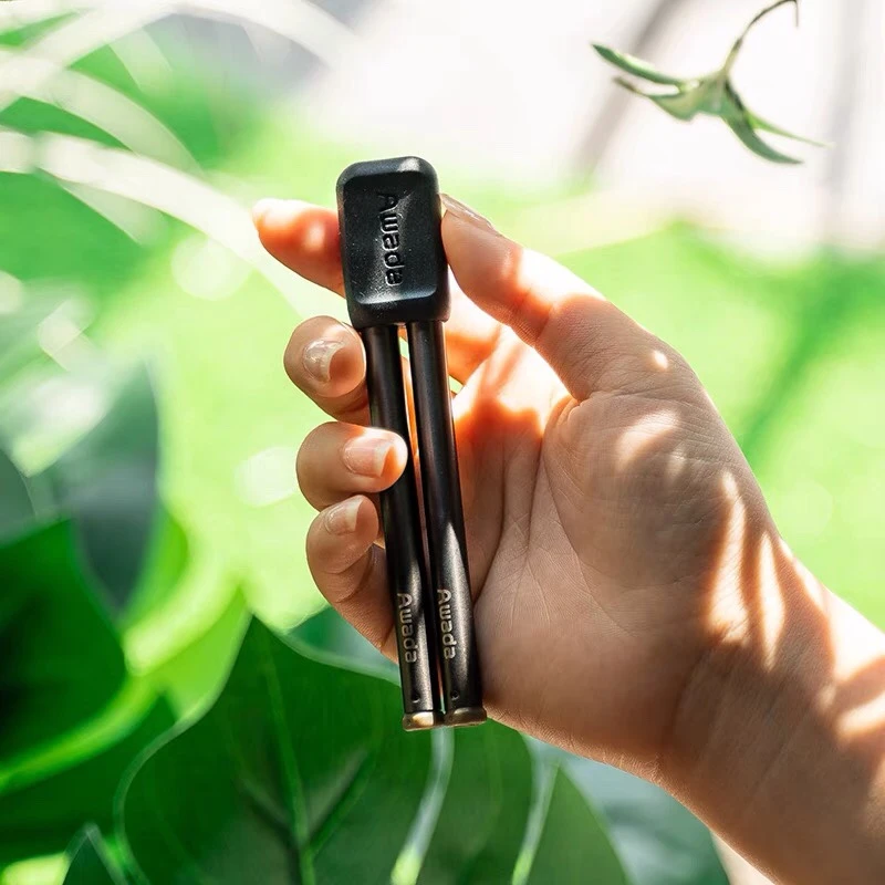 Awada户外露营折叠餐具伸缩轻量化黑化筷子耐高温食物夹