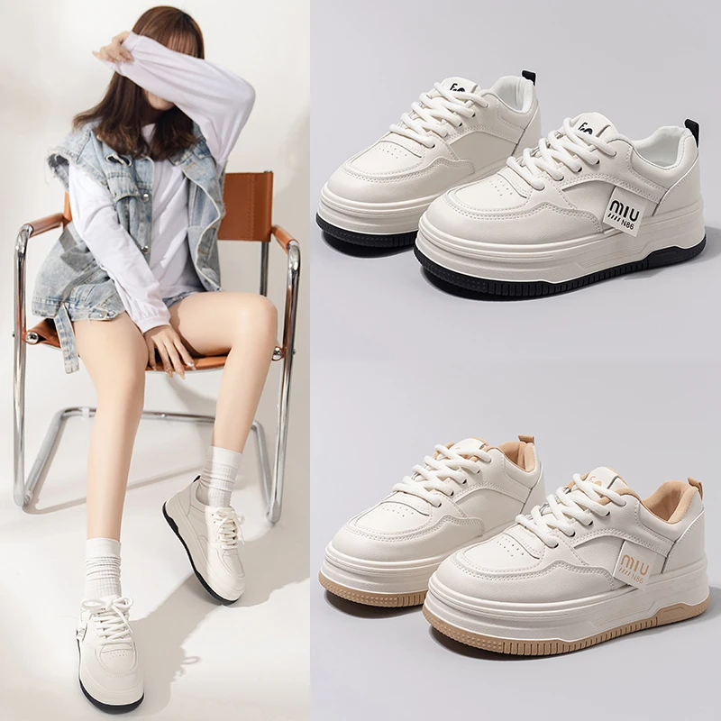 【C.H】小白鞋舒适百搭厚底简约时尚板鞋休闲运动鞋女鞋2505