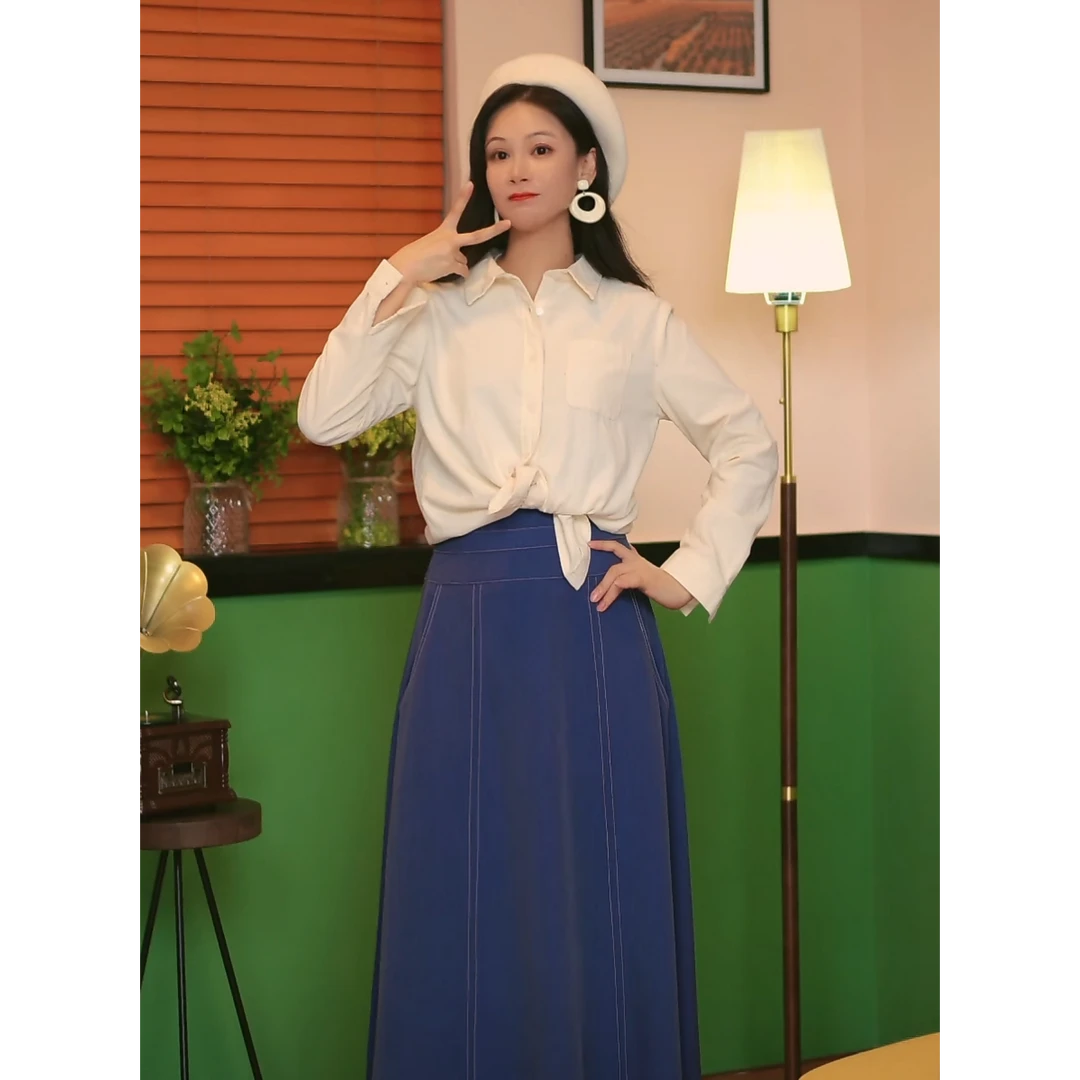 梦梦Mm/【极简主义】灯芯绒衬衫外套秋冬气质宽松纯色百搭上衣 "