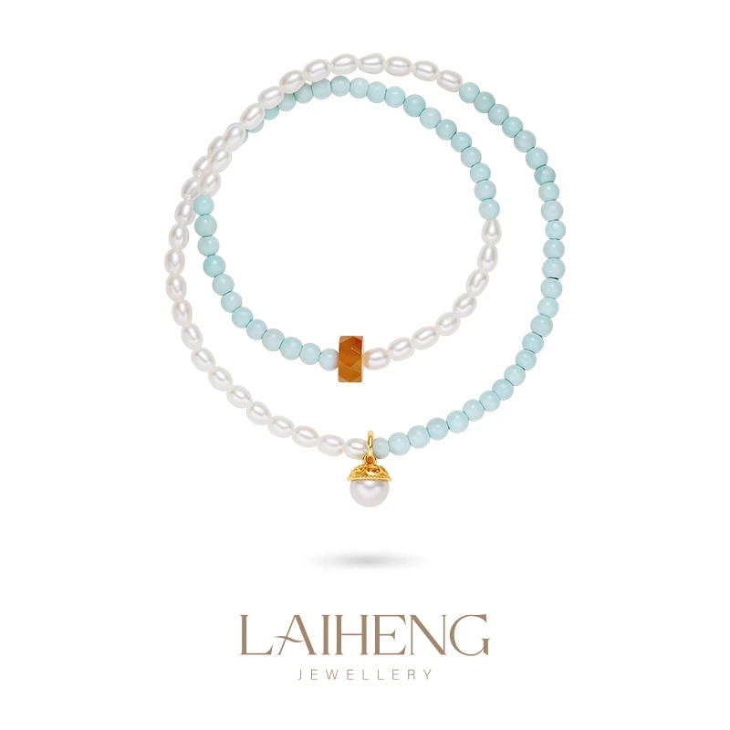 珍珠绿松石手串 236745