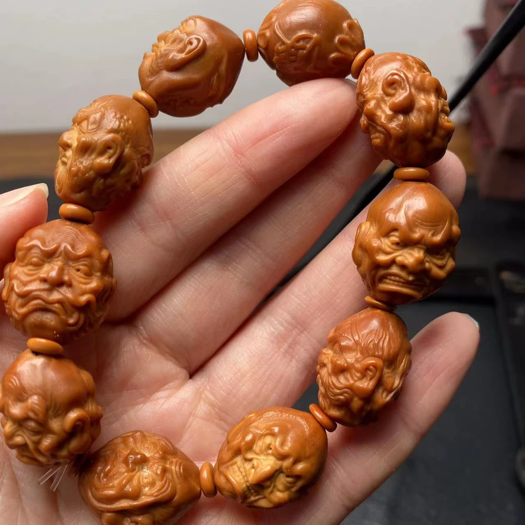 橄榄核核雕手串超十八罗汉
