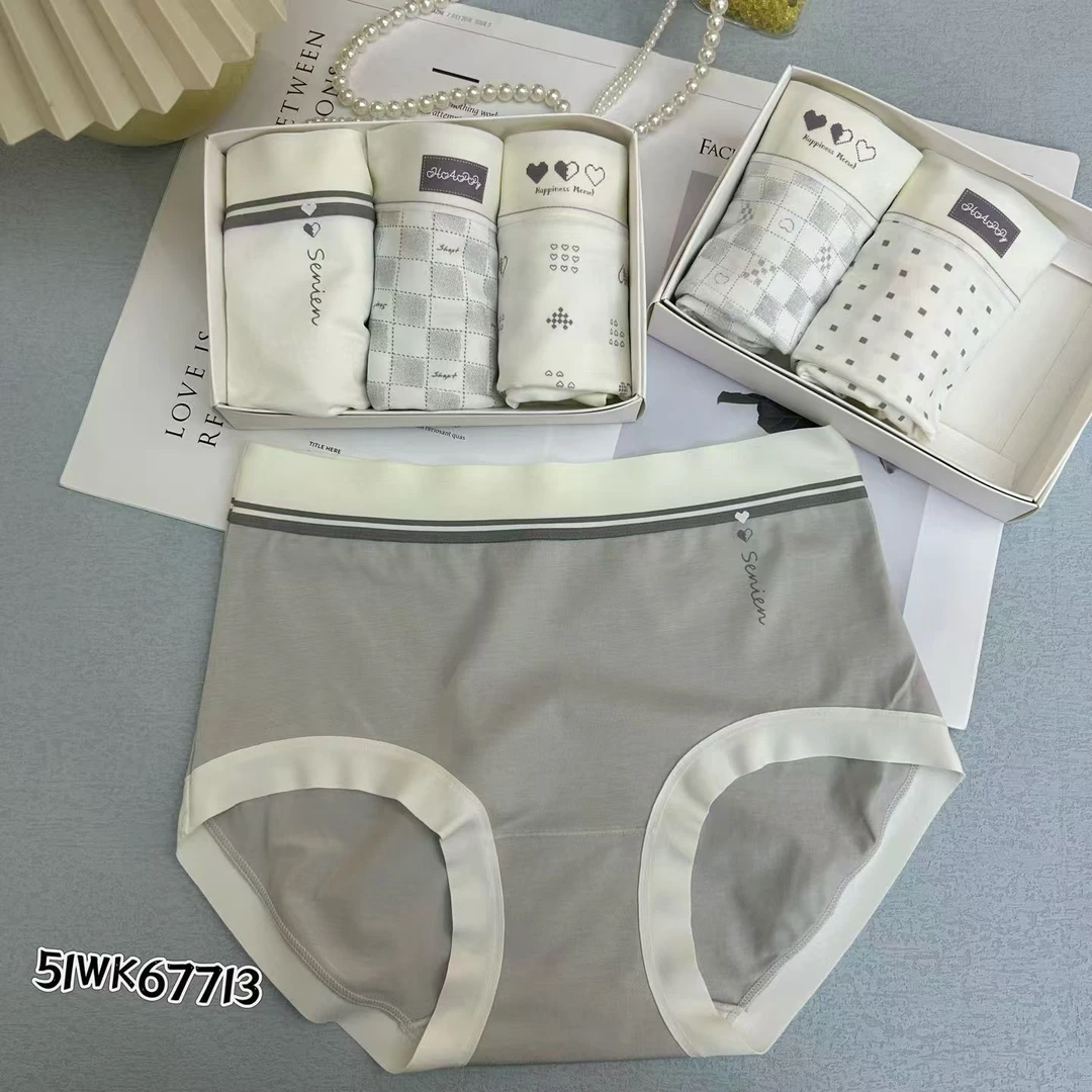 67713米娅林2025春夏新款莫代尔中腰女士内裤舒适亲肤三角裤