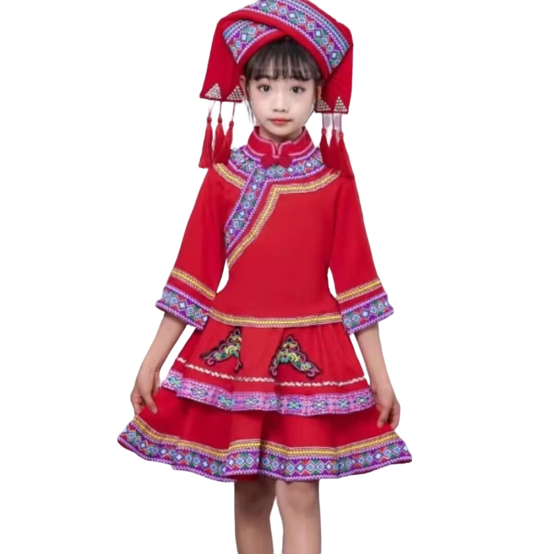 广西壮族三月三少数民族服饰女舞台服装瑶族