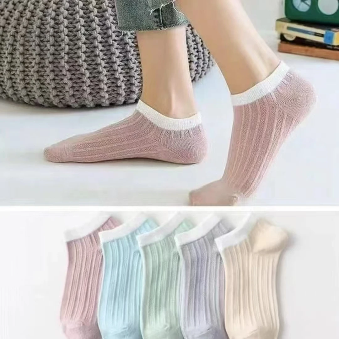 （开业庆典）简约短筒船袜袜子短袜1双颜色款式随机SS
