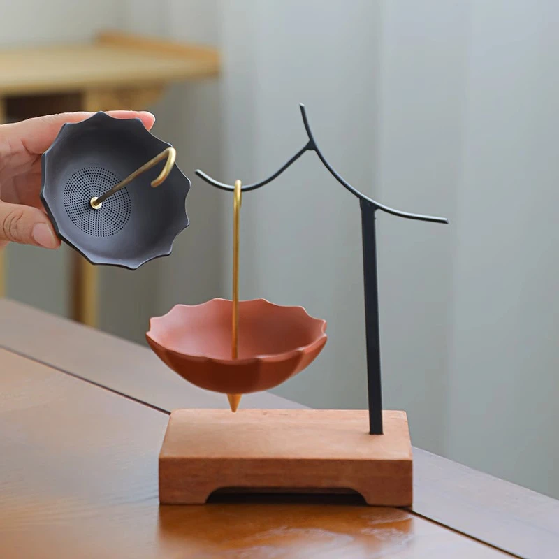 创意雨伞茶滤茶漏陶瓷功夫茶具家用泡茶过滤器旋转伞茶隔茶道配件