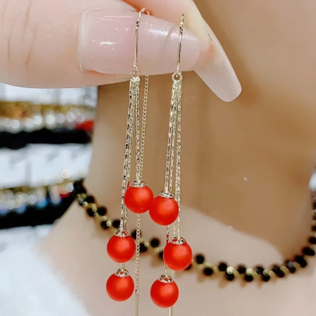 铜合金耳饰 362新款百搭耳线流苏修饰脸型显瘦耳环