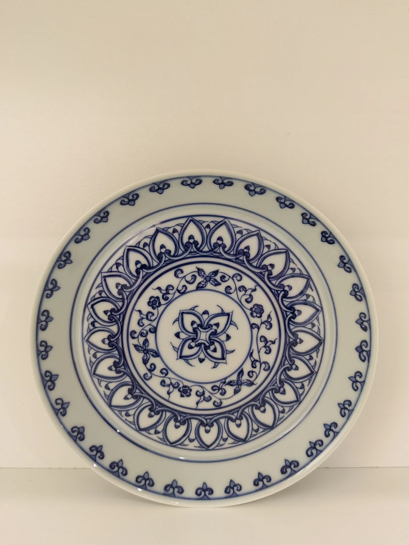 纯手工手绘复古家用陶瓷中式大号釉下青花宝相壶承釉下彩