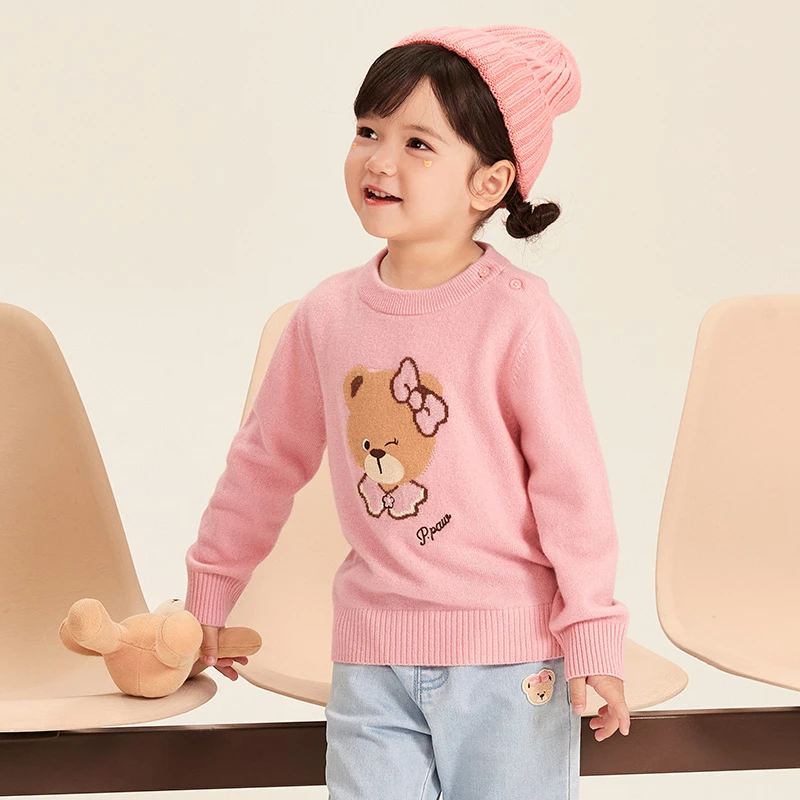 【100%纯绵羊毛】PawinPaw小熊童装冬新款套头羊毛毛衣PCKAE1151Q