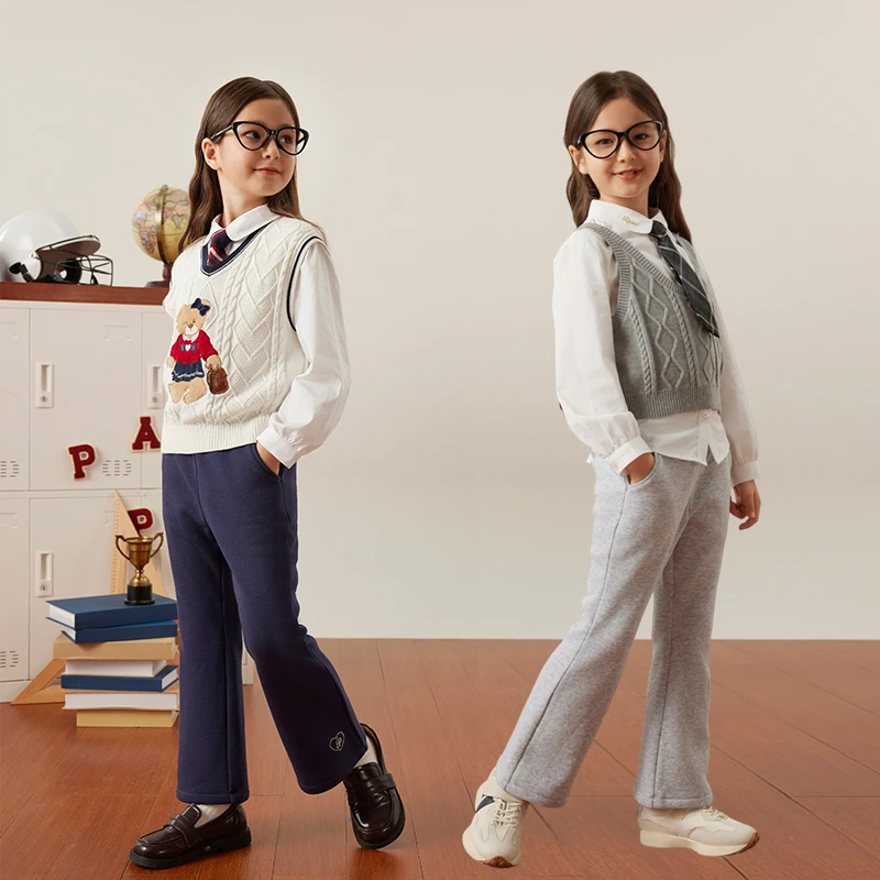 PawinPaw卡通小熊童装 秋冬针织裤喇叭裤舒适百搭PCTME4V24E