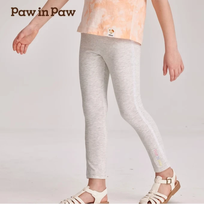 PawinPaw卡通小熊童装 夏季新款女宝松紧打底裤舒适弹力