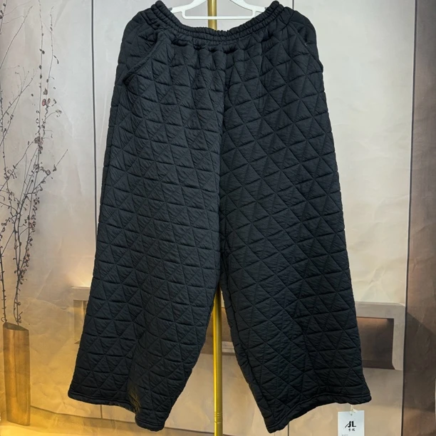 CK616原创刀切棉复古时尚百搭休闲裤子加厚阔腿裤