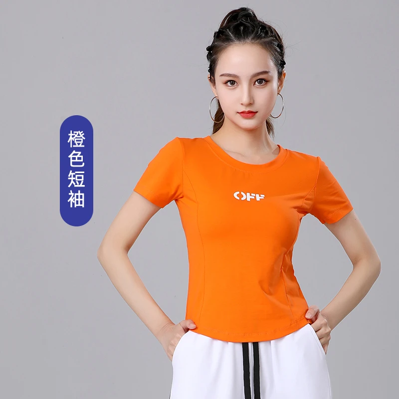 夏季新款广场舞健身操跑步运动休闲显瘦百搭短袖T恤