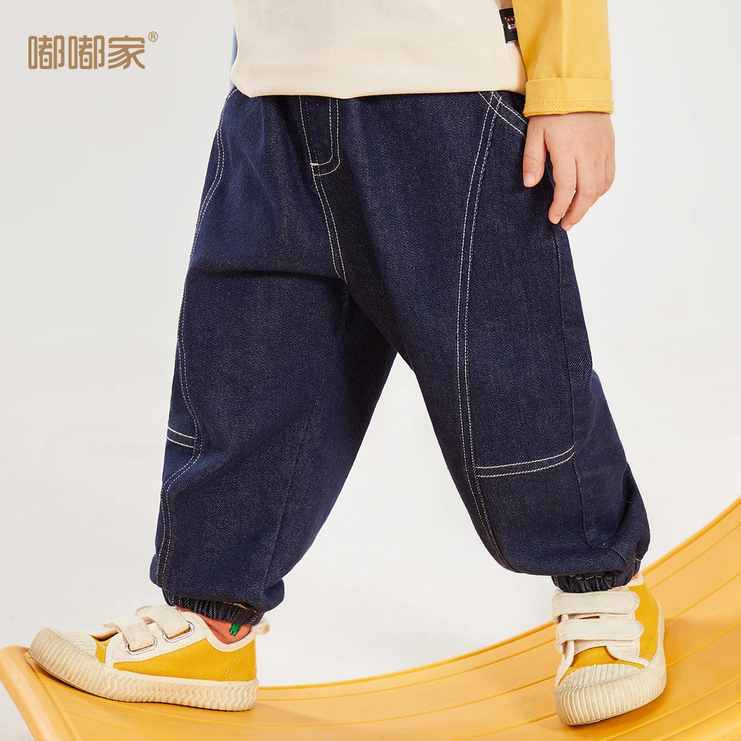 【嘟嘟家精选】宝宝裤子儿童可开档牛仔裤男童嘟嘟家时尚潮流裤子