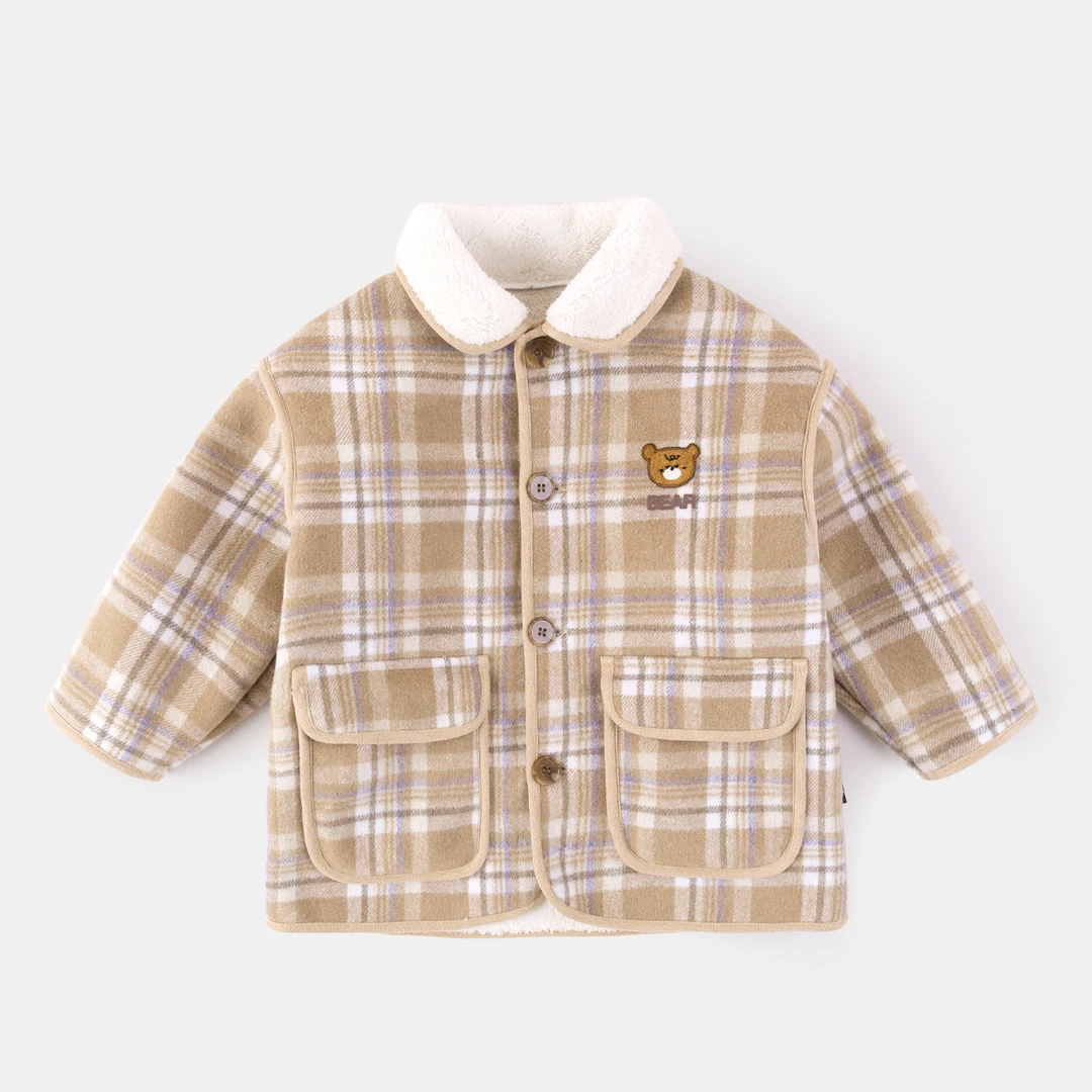 【现货】清 嘟嘟家女童格子外套宝宝秋冬大衣BSC813CWT579儿童
