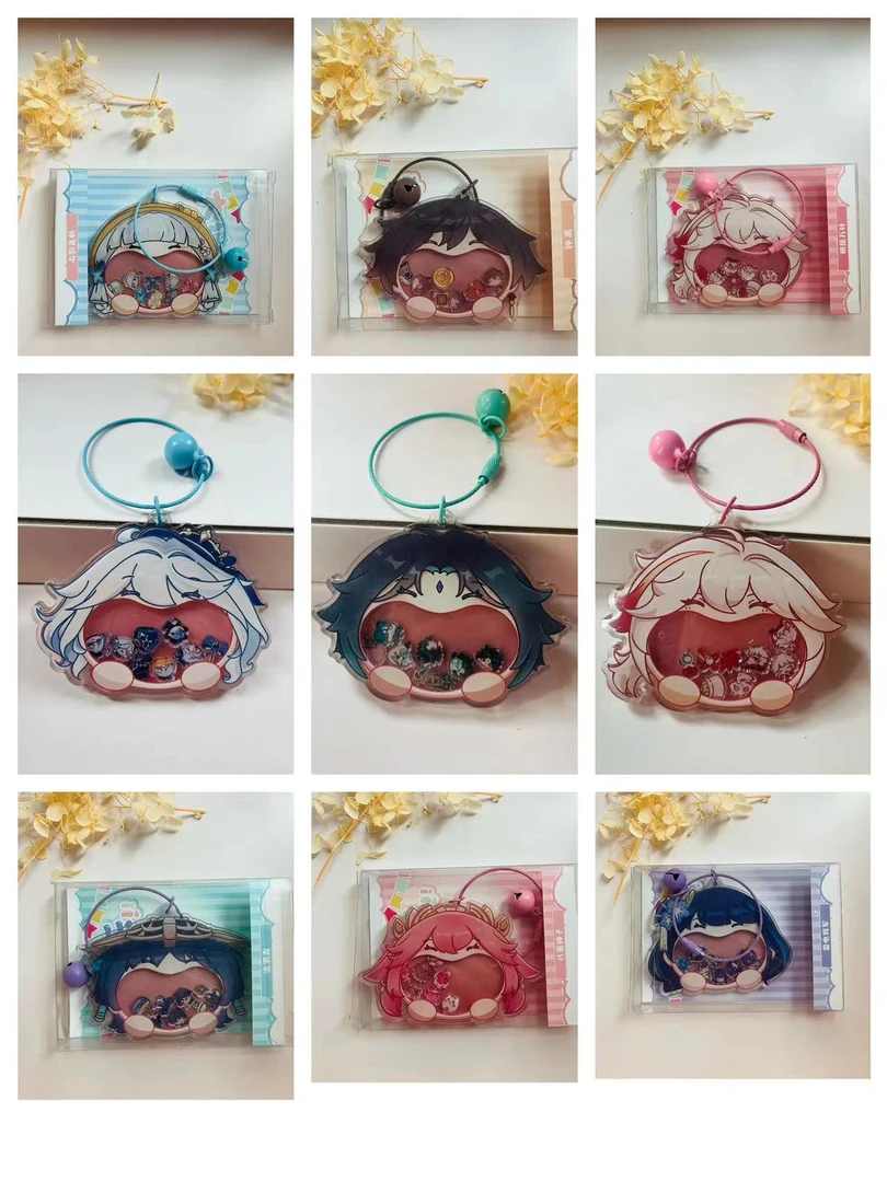 新款大嘴摇摇乐芙宁娜散兵万叶魈绫华纳西妲申鹤亚克力钥匙扣挂件