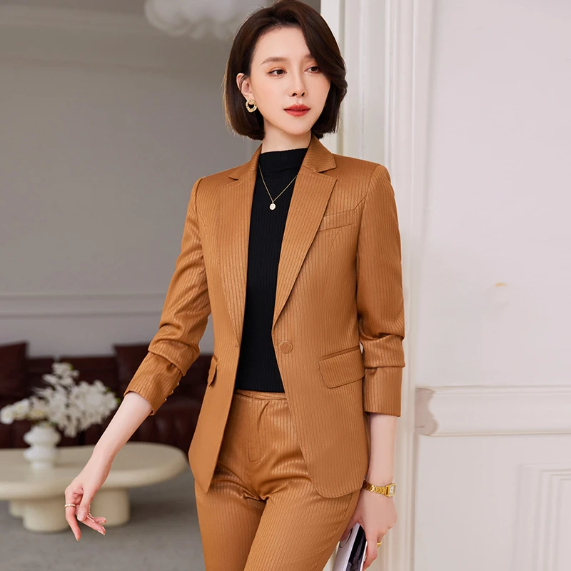 高级感西装套装女春秋职业面试正装气质女神范通勤工作服西服外套