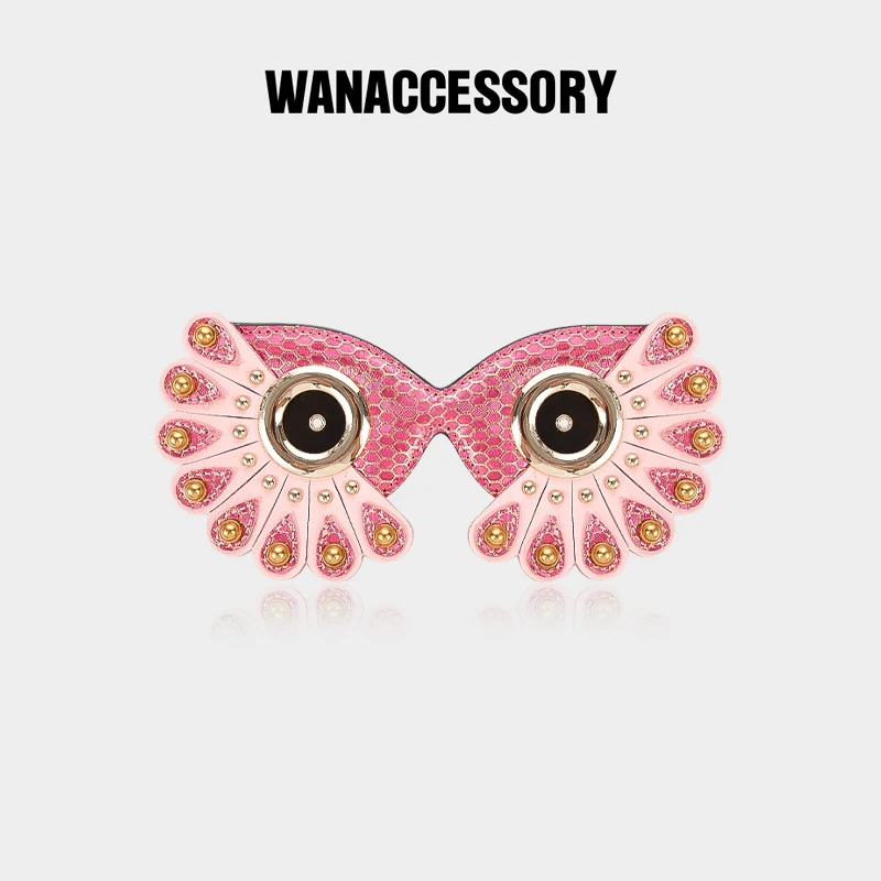 WANACCESSORY万蔻2023璀璨猫头鹰换脸包配饰面具眼睛原创设计